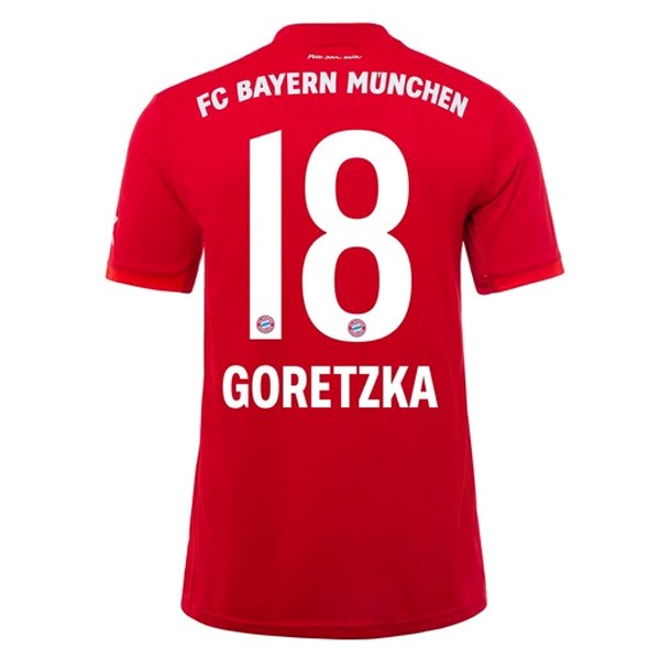 Camiseta Bayern Munich NO.18 Goretzka Replica Primera Ropa 2019/20 Rojo